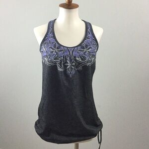 Athleta Gray and Purple Tinker Workout Tank